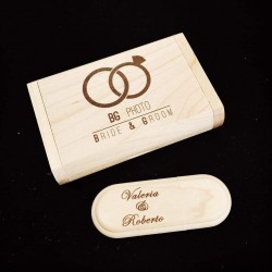 Chiavette USB personalizzate in legno con cofanetto